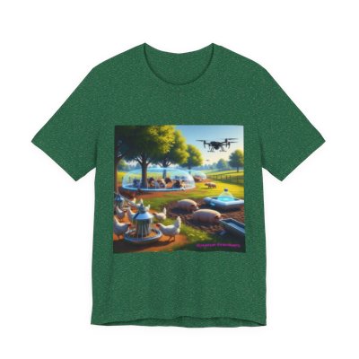 Animal Farm graphic tee in Heather Grass Green