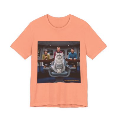 Cat in the Captain's Chair T-shirt in Sunset