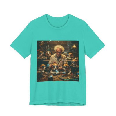 Mad Scientist Beagles T-shirt in Teal