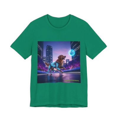 Do Dogs Dream of Neon Squirrels? graphic T-shirt in Kelly