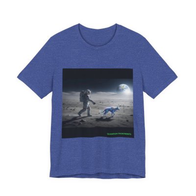 A Walk on the Moon graphic T-shirt in Heather True Royal