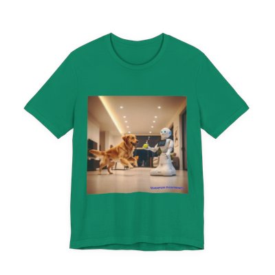 A Robot's Best Friend graphic T-shirt in Kelly